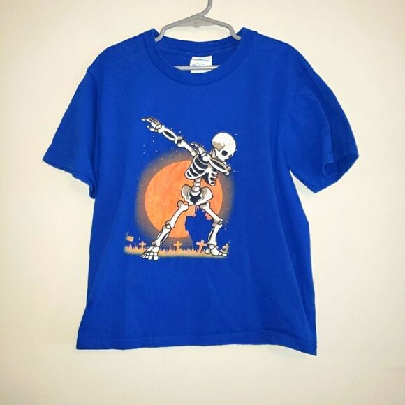 SKELETON GRAPHIC SHORT SLEEVE T SHIRT SIZE MEDIUM - Picture 1 of 3